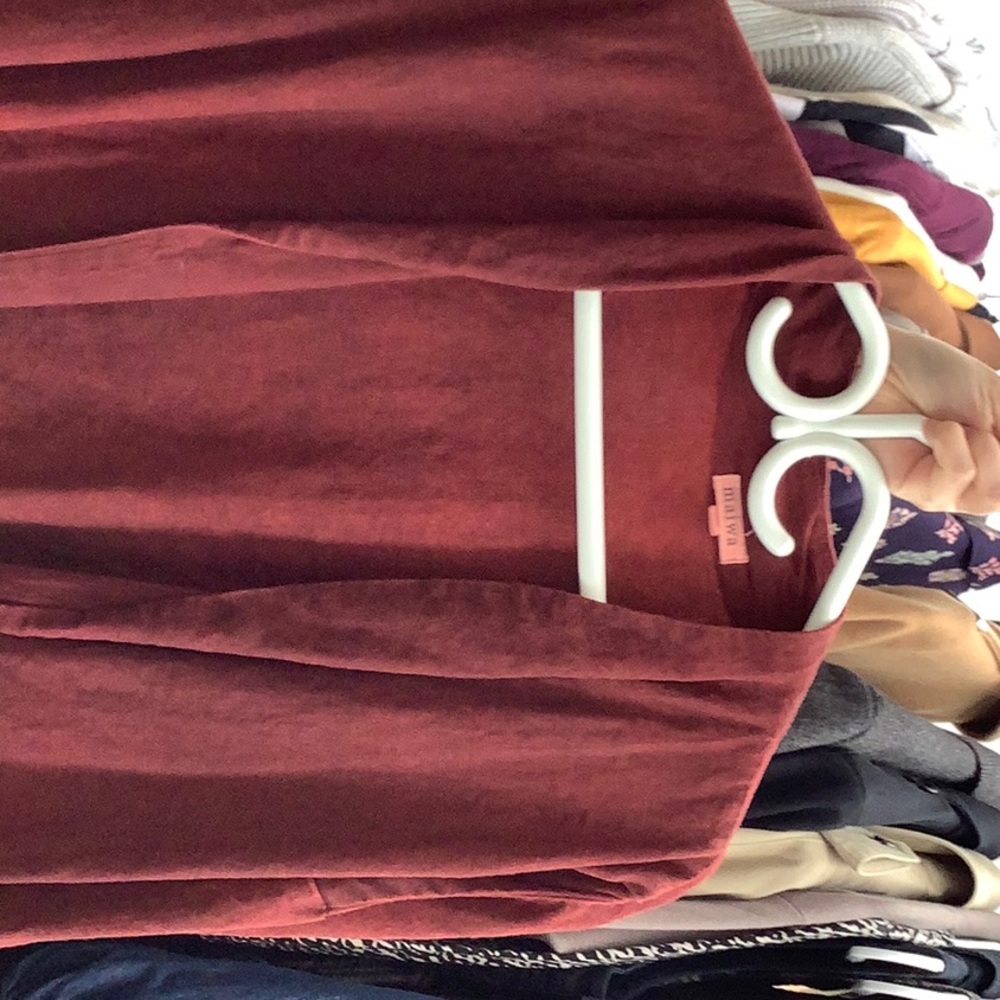 Maiwa Red Long Cotton Throw Over Os
